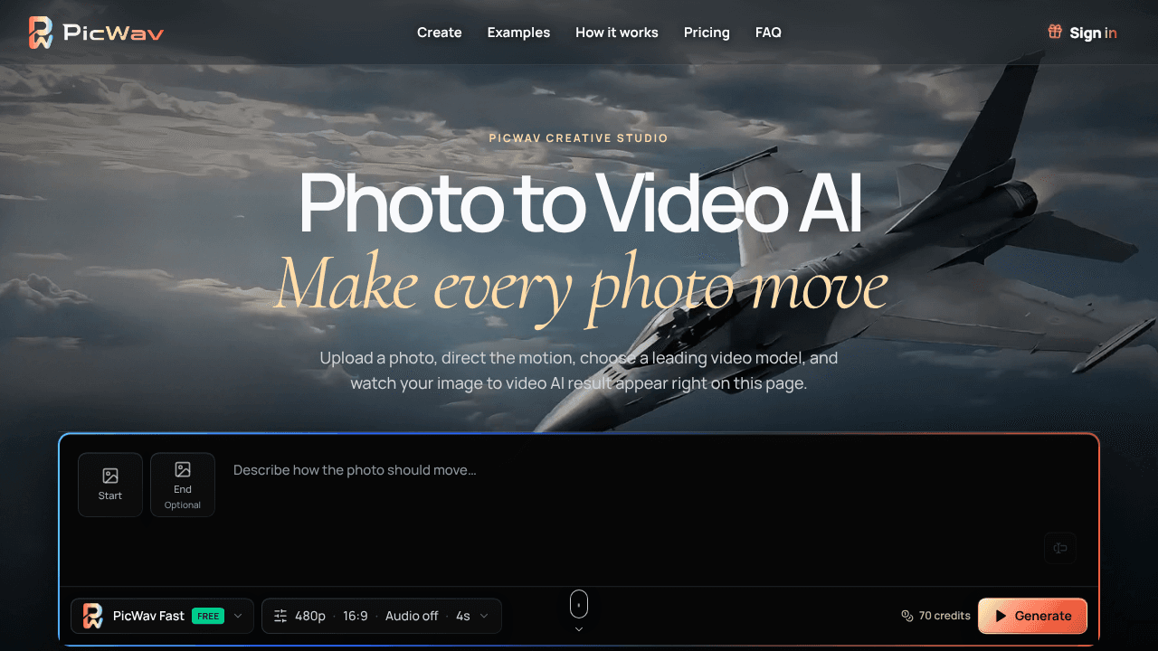 PicWav website screenshot