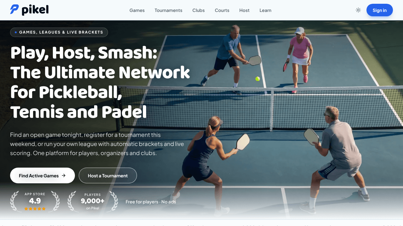 Pikel website screenshot