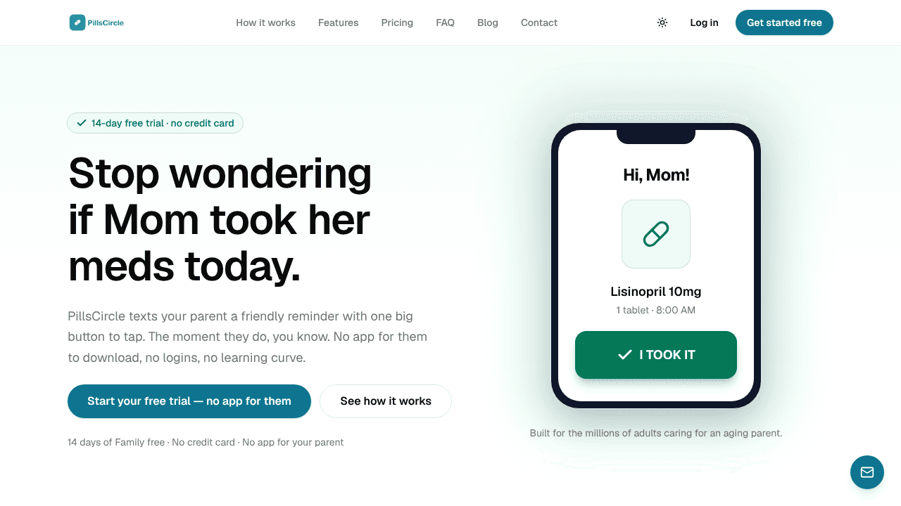 PillsCircle website screenshot