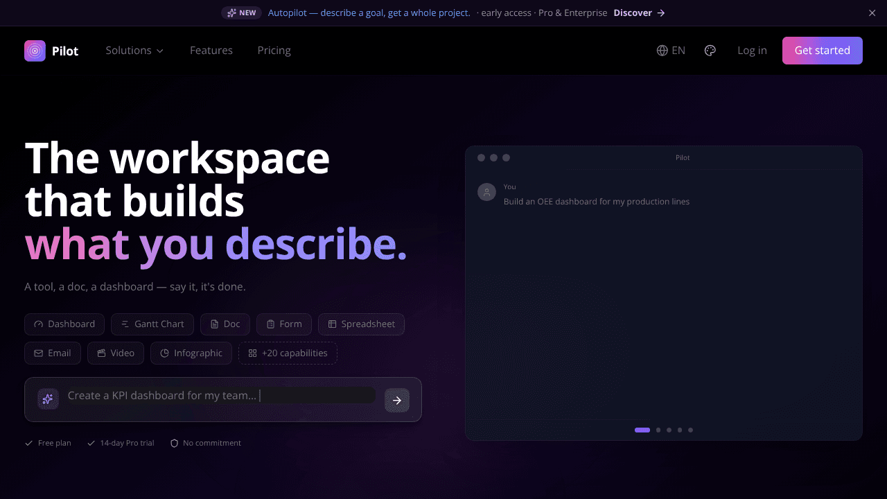 Pilot by i40Pilot website screenshot