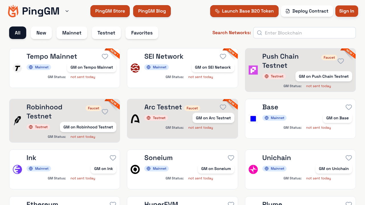 PingGM website screenshot