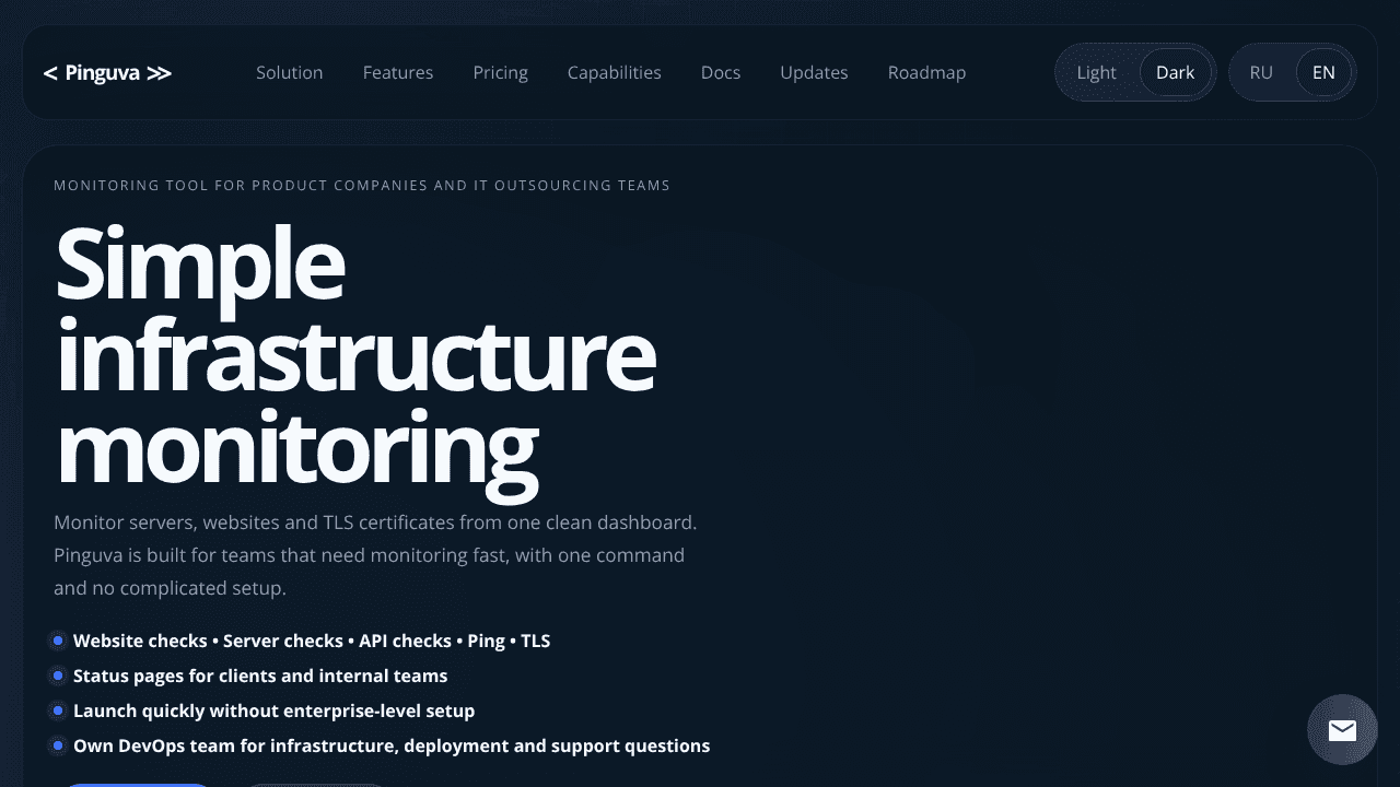 Pinguva website screenshot