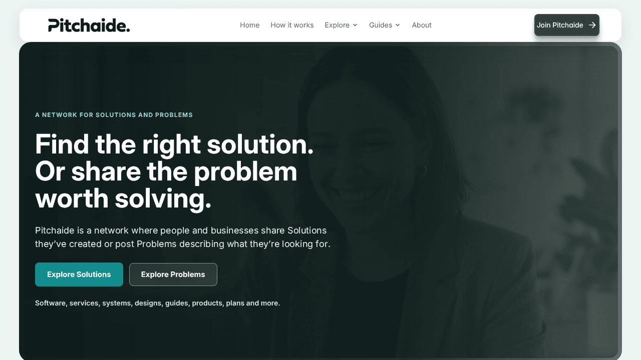 Pitchaide website screenshot