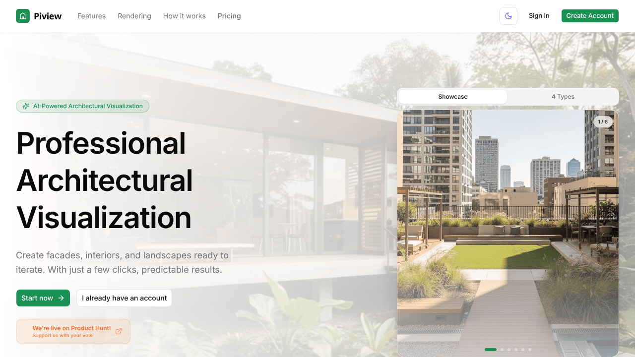Piview website screenshot