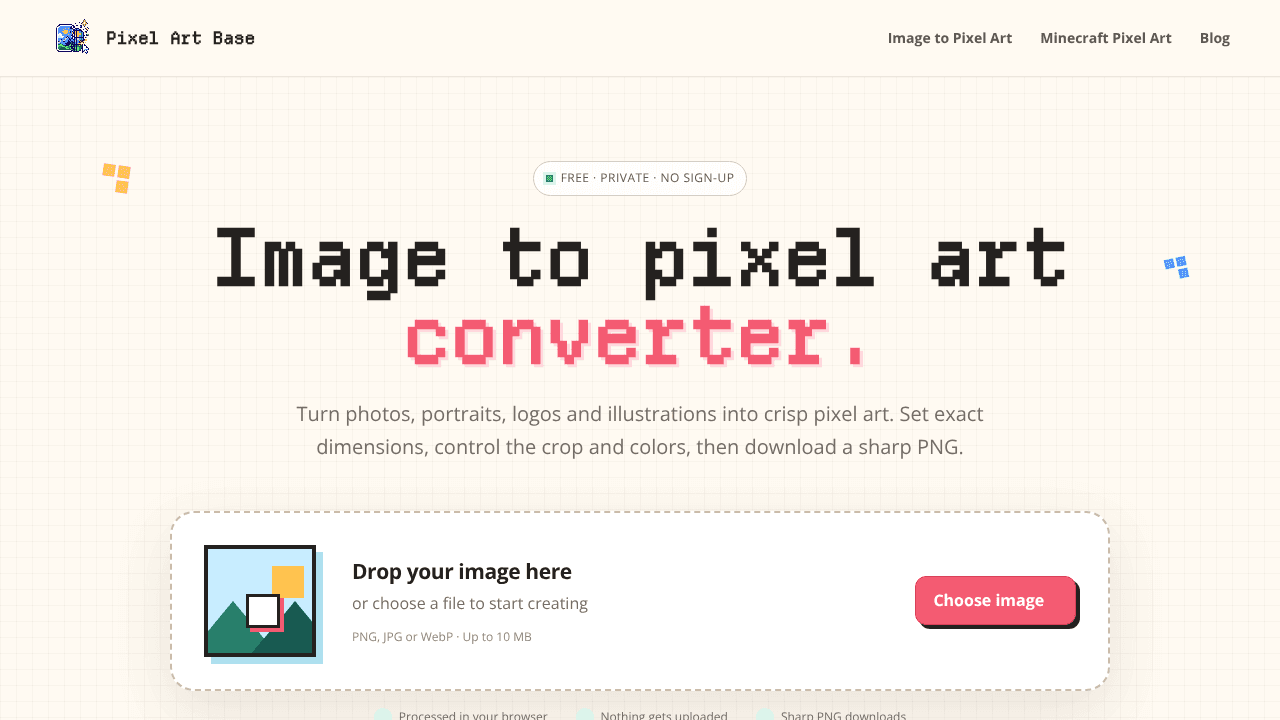 Pixel Art Base website screenshot