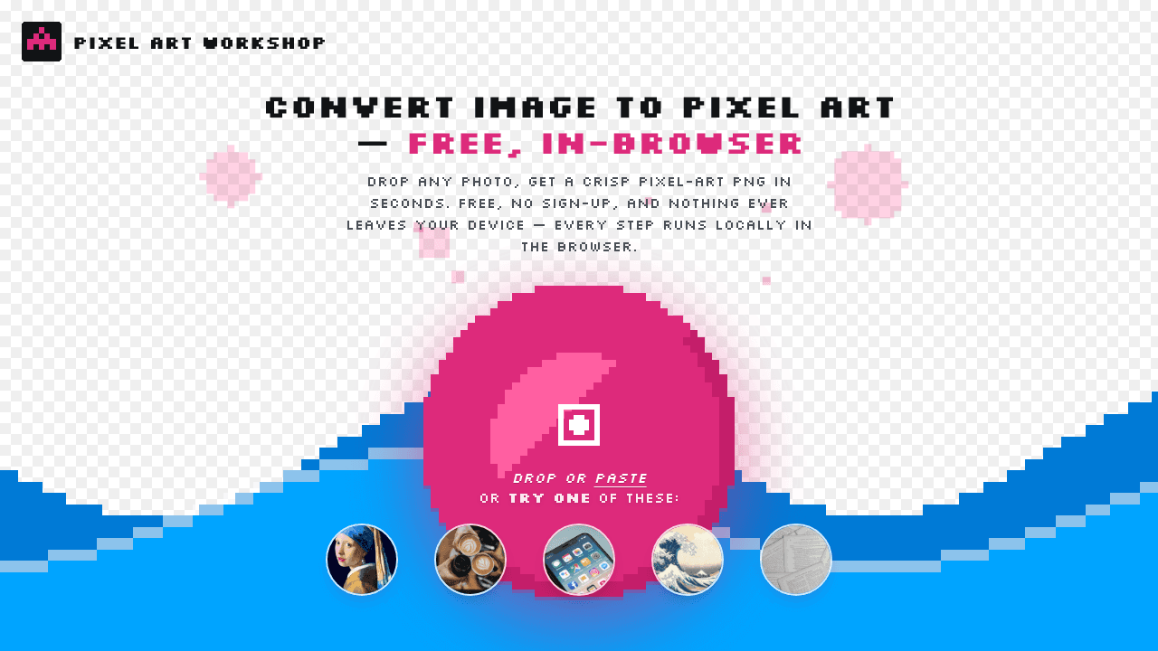 Pixel Art Workshop website screenshot