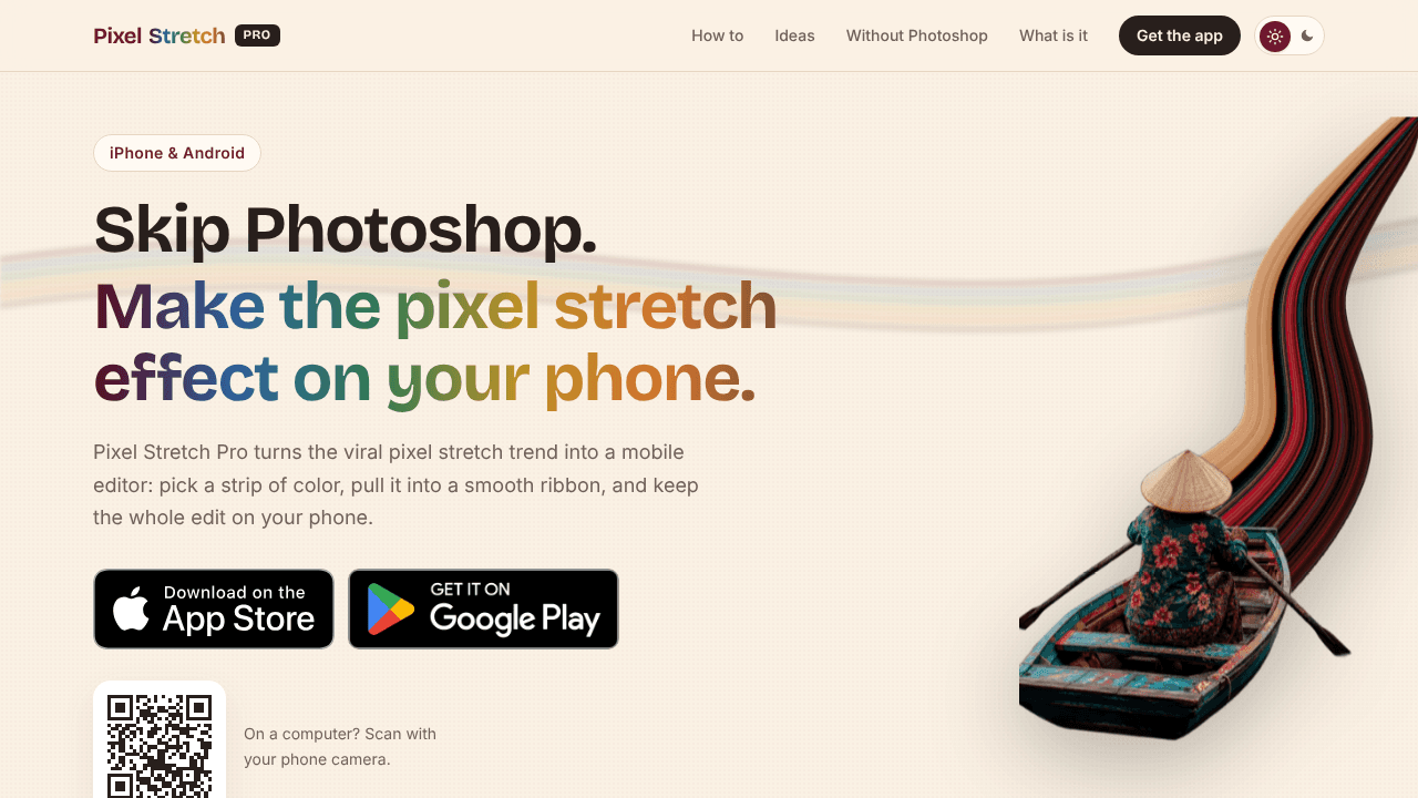 Pixel Stretch Pro website screenshot