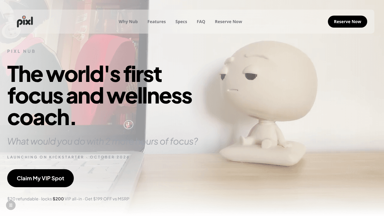 Pixl Nub website screenshot