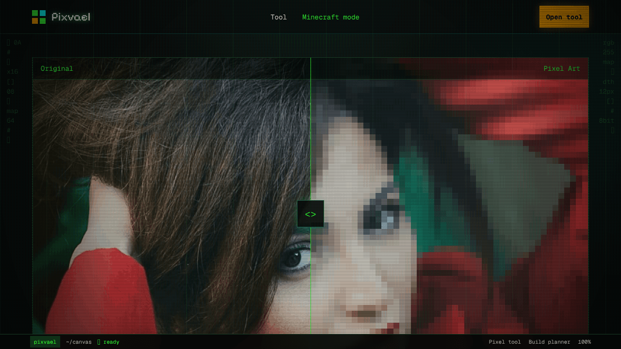 Pixvael website screenshot