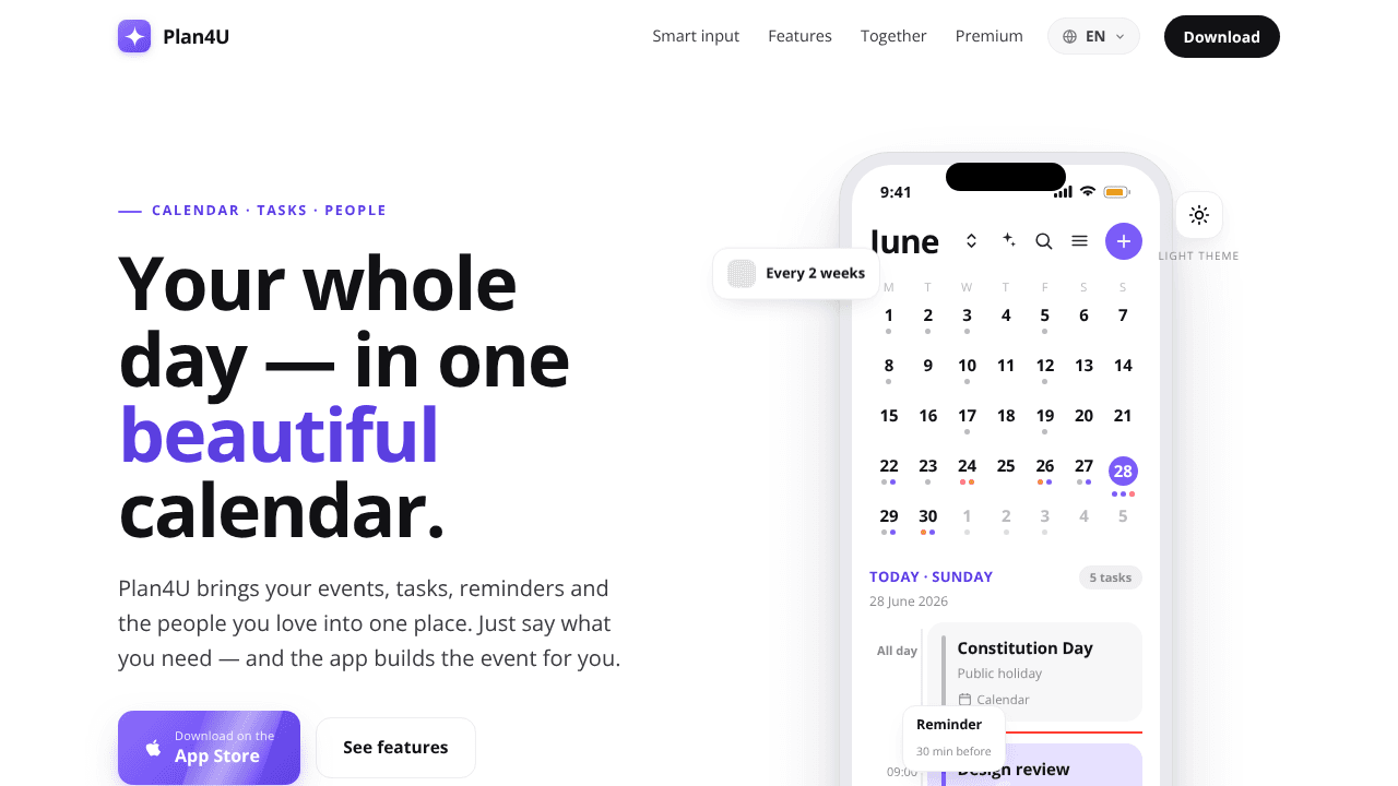 Plan4U website screenshot