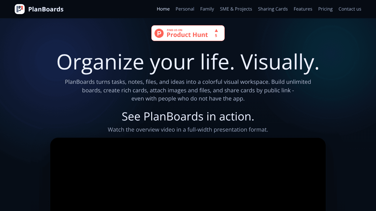 PlanBoards website screenshot