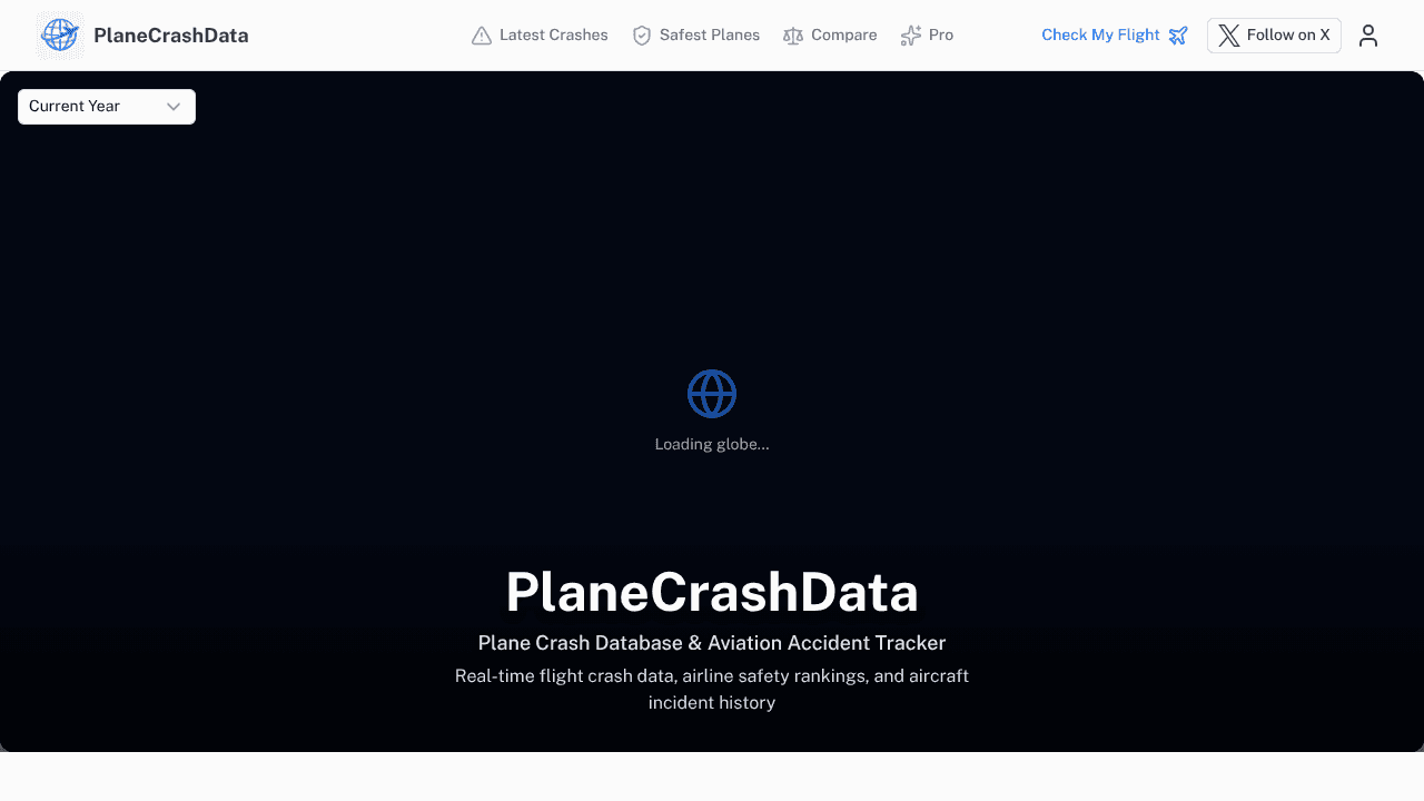 PlaneCrashData website screenshot