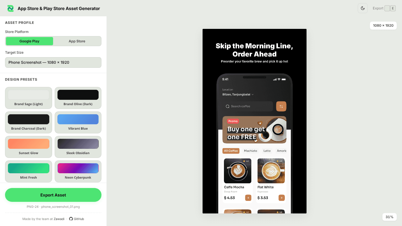 Play Store Asset Generator  website screenshot