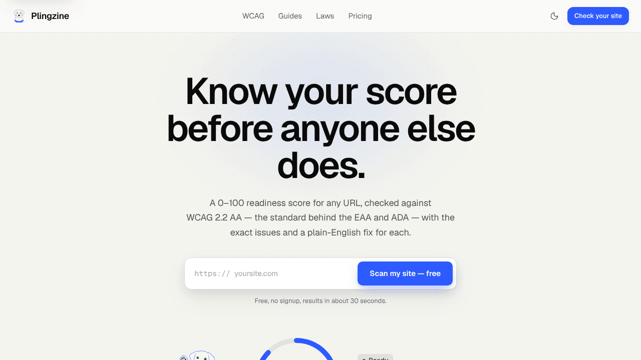 Plingzine website screenshot
