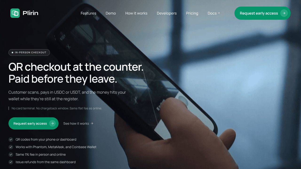 Plirin website screenshot