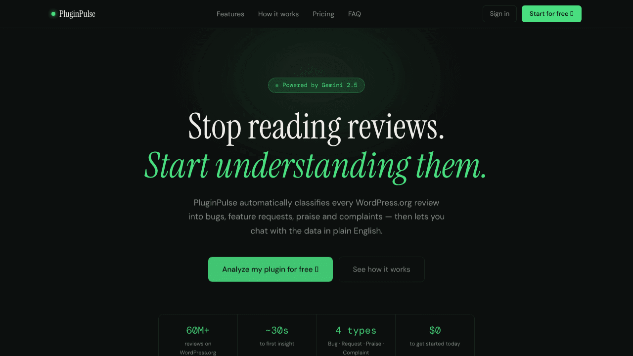 PluginPulse website screenshot