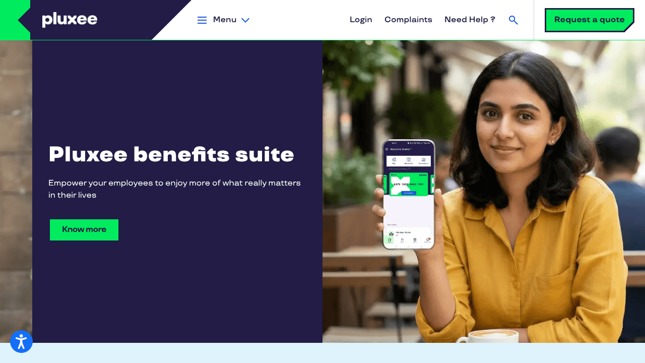 Pluxee India website screenshot