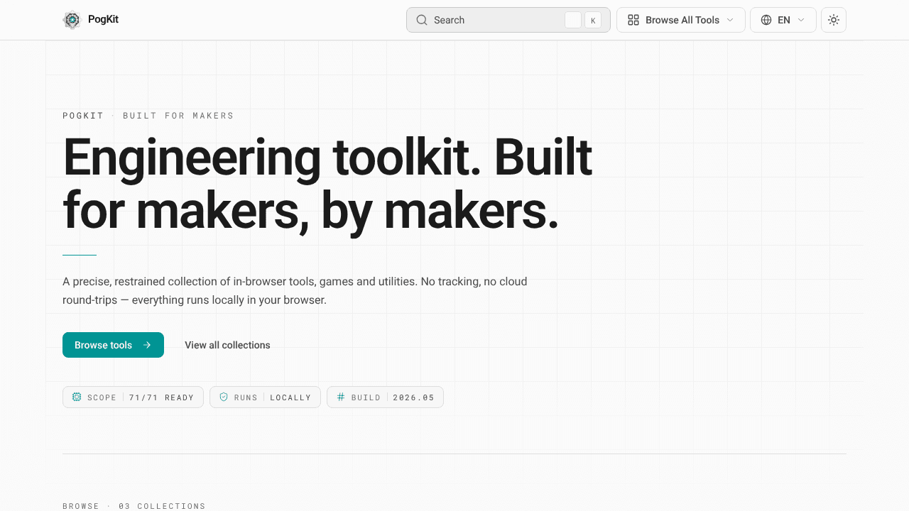 PogKit website screenshot