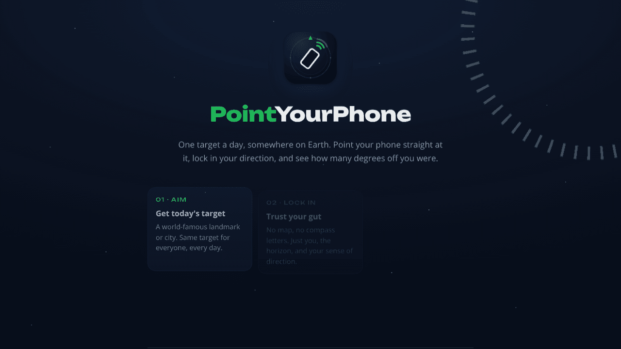 PointYourPhone website screenshot