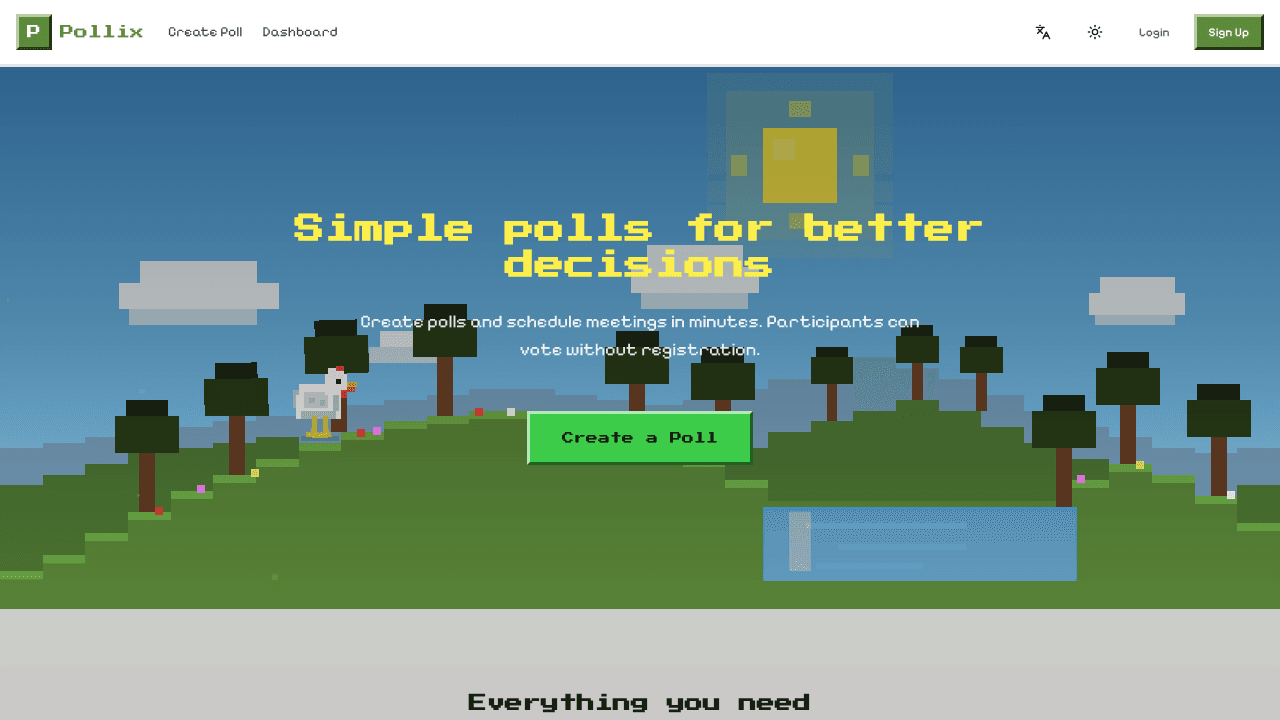 Pollix website screenshot