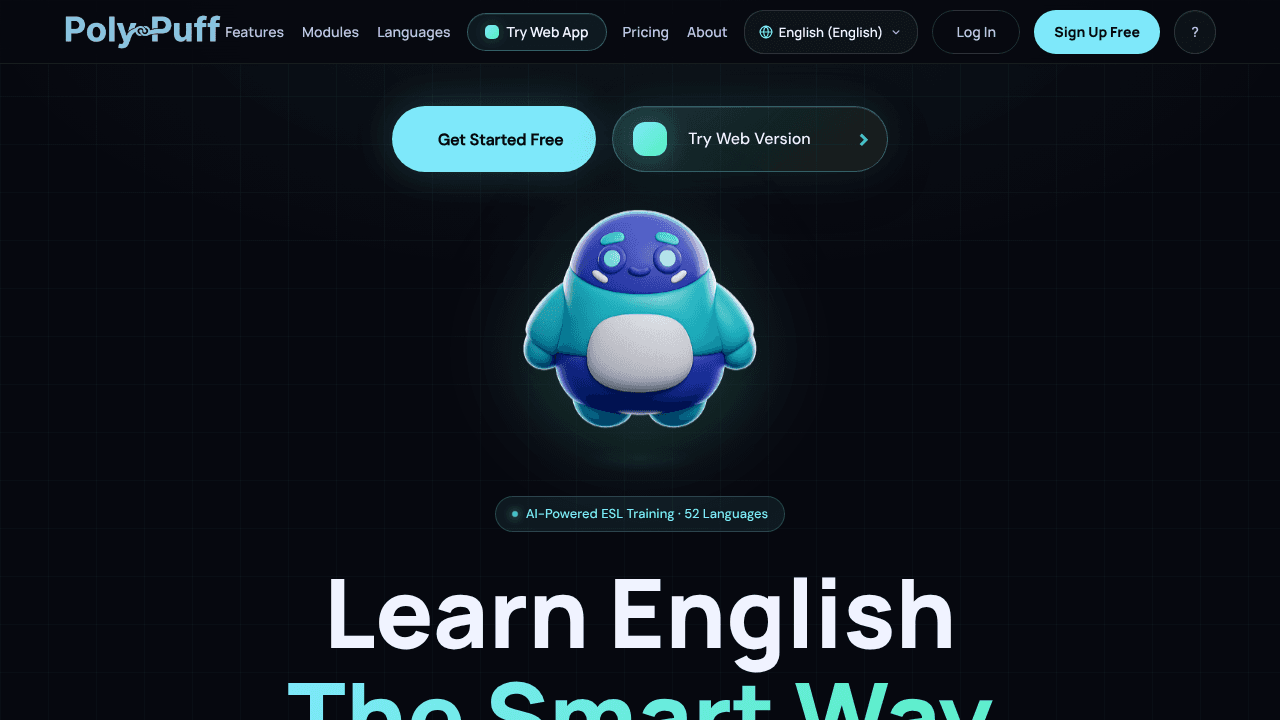 Poly-Puff website screenshot