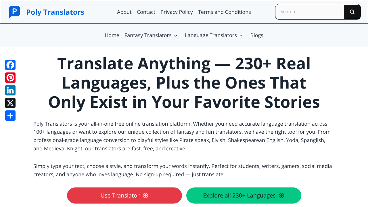Poly Translators website screenshot