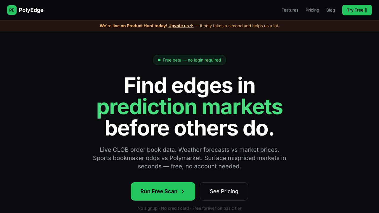 PolyEdge website screenshot