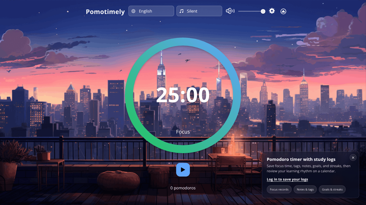 Pomotimely website screenshot
