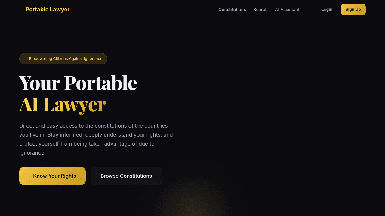 Portable Lawyer website screenshot