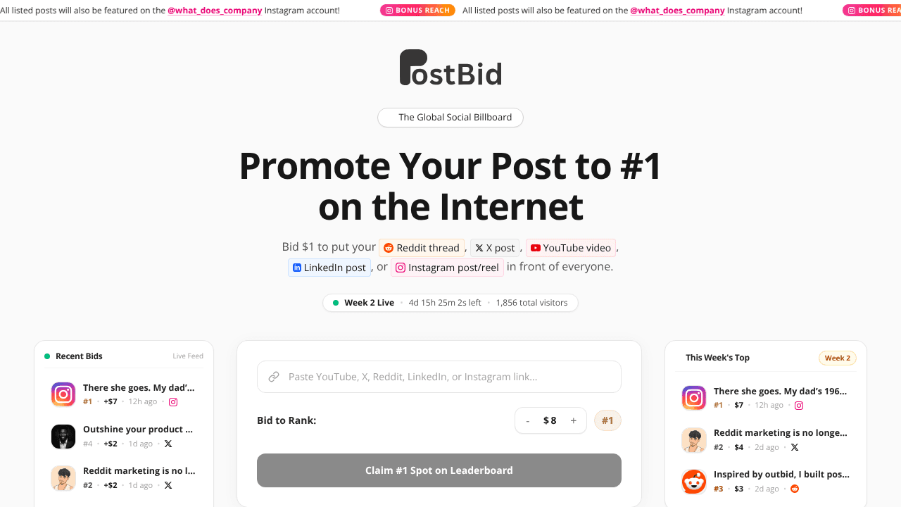 postbid.lol website screenshot