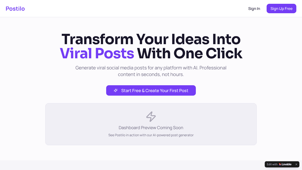 Postilo website screenshot