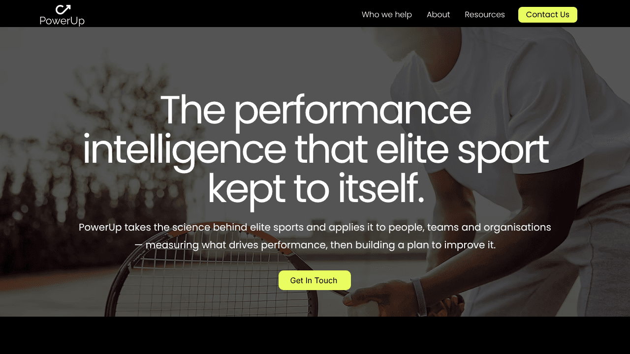 PowerUp website screenshot