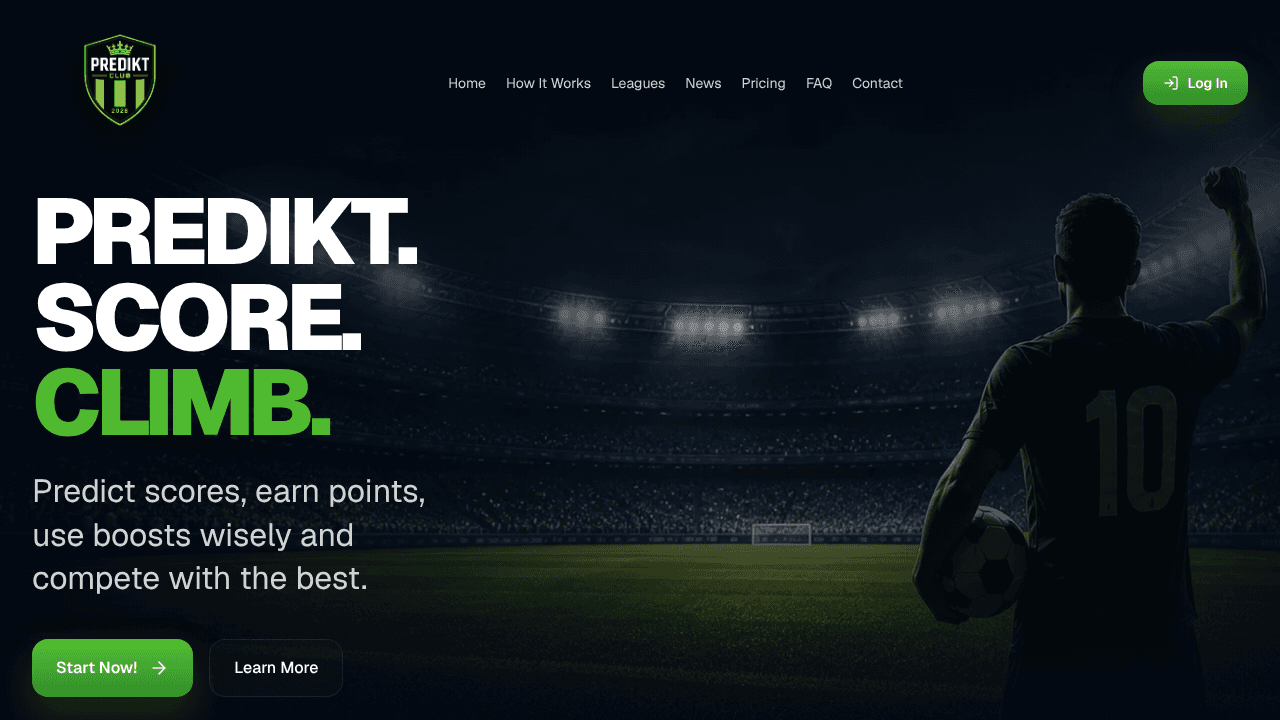 PREDIKT.CLUB website screenshot