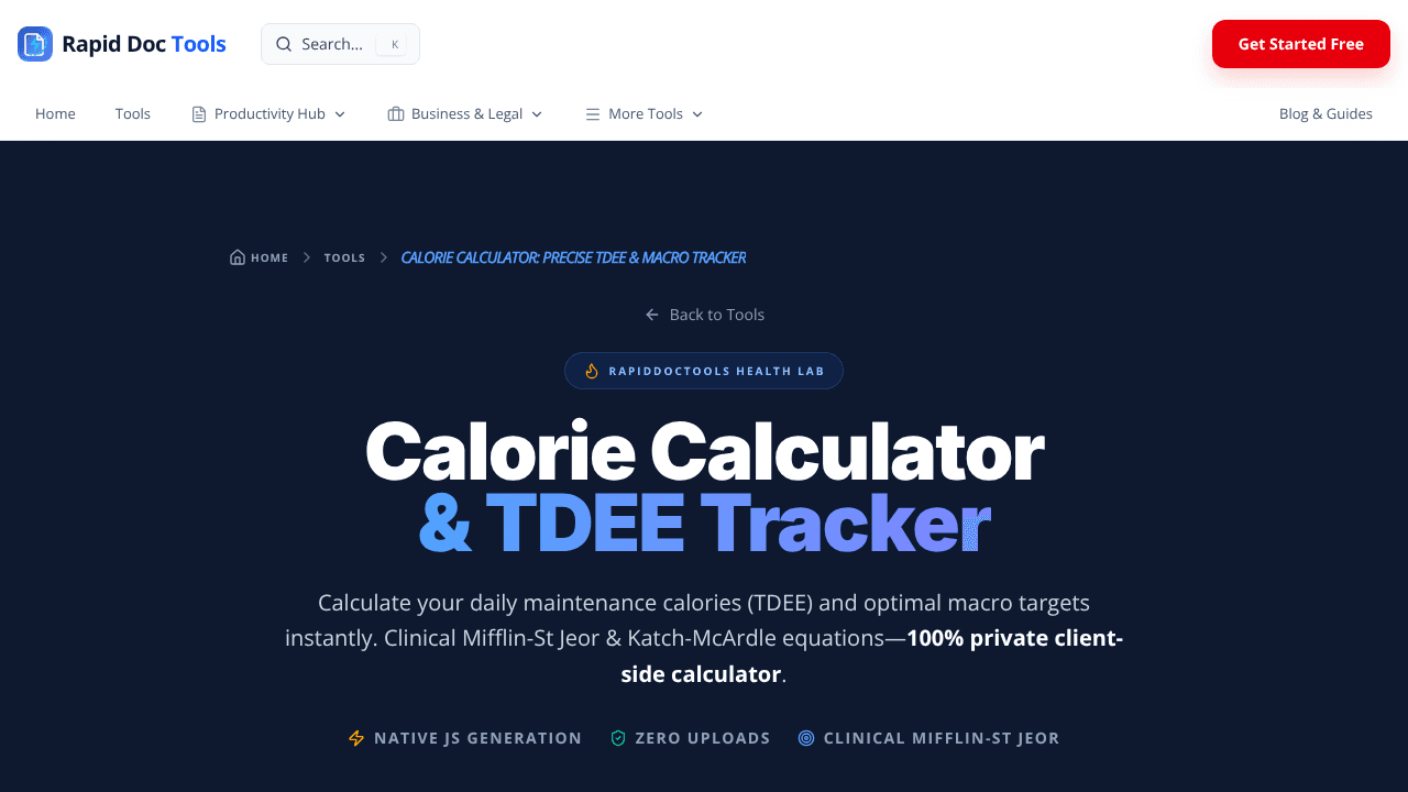 Preemie Age Calculator website screenshot