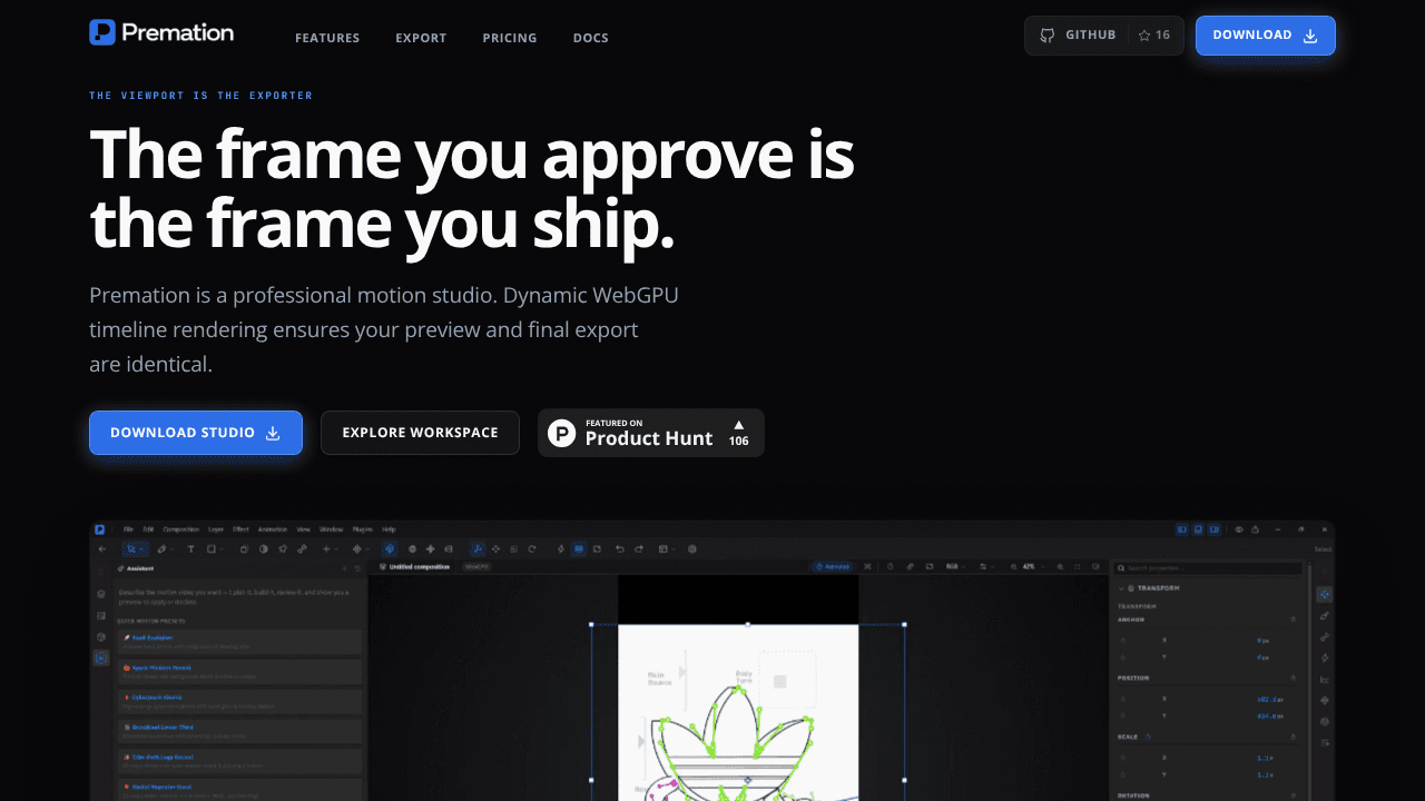Premation website screenshot