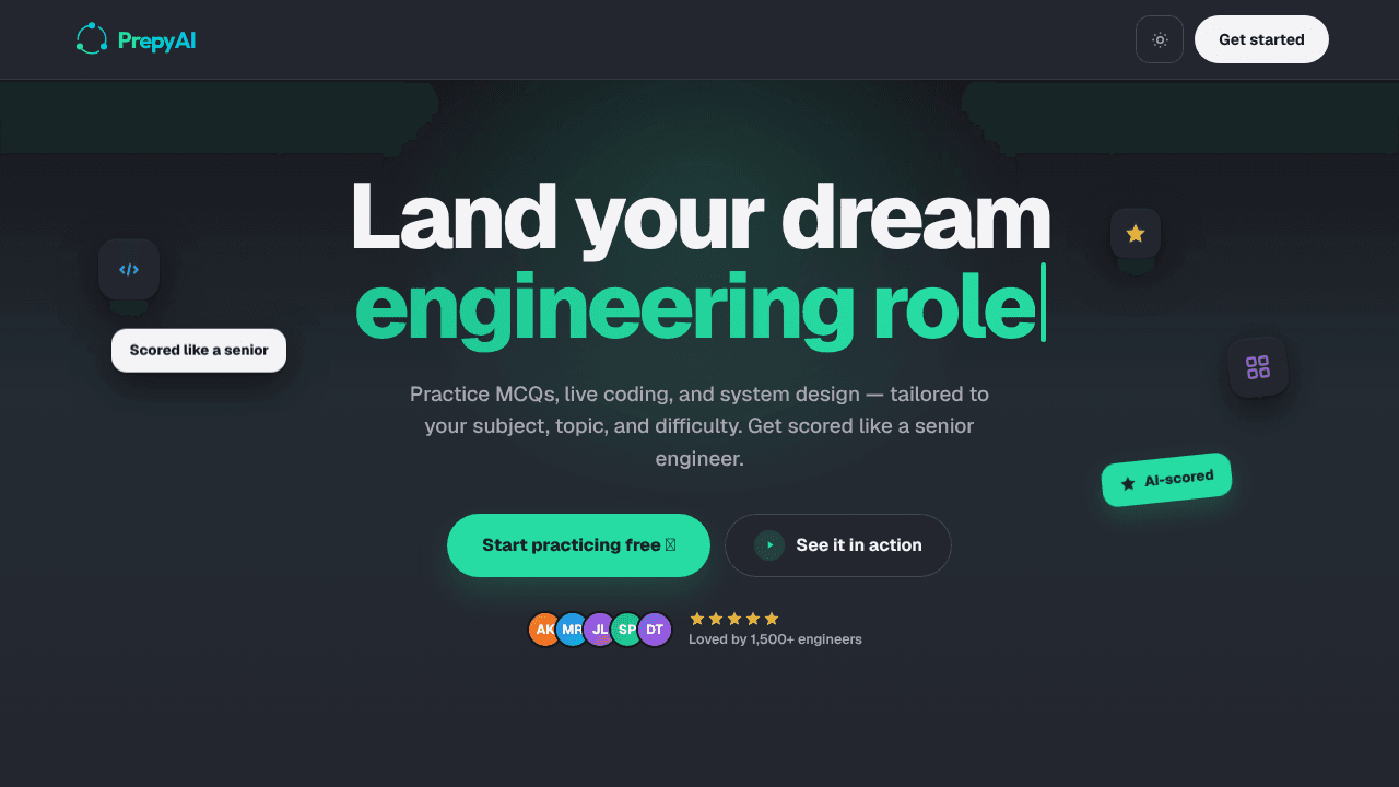 PrepyAI website screenshot