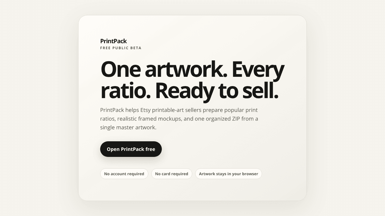 PrintPack website screenshot