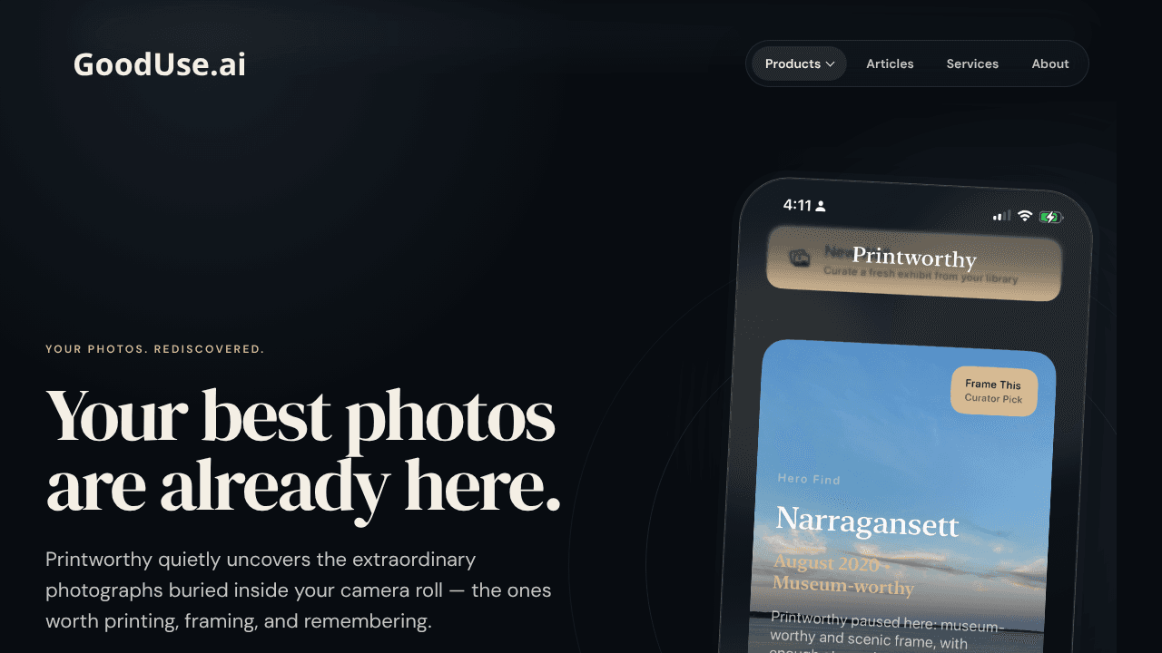 Printworthy website screenshot