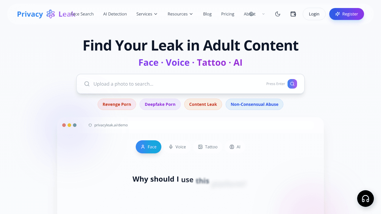 PrivacyLeak website screenshot