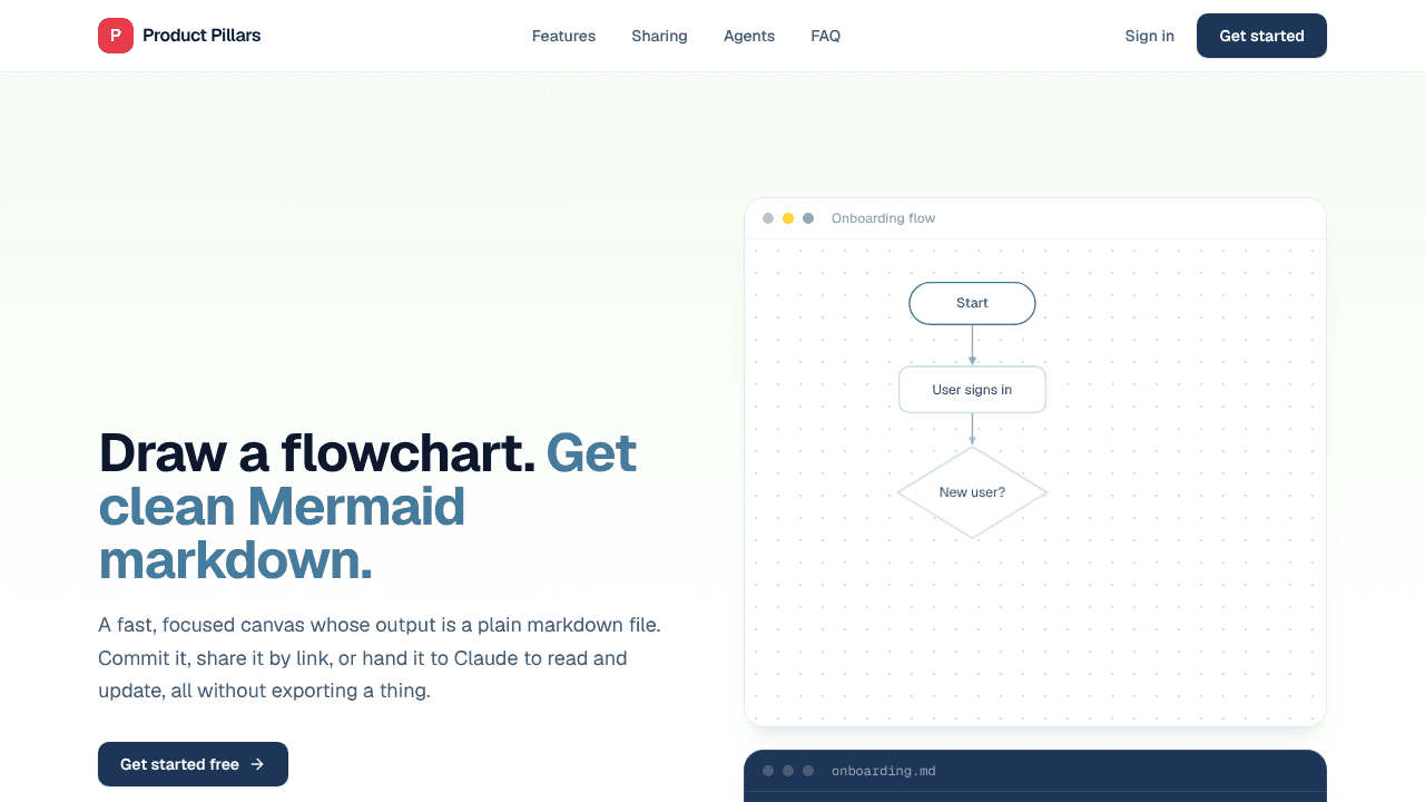Product Pillars website screenshot