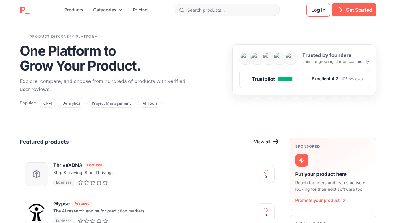 ProductInspire website screenshot