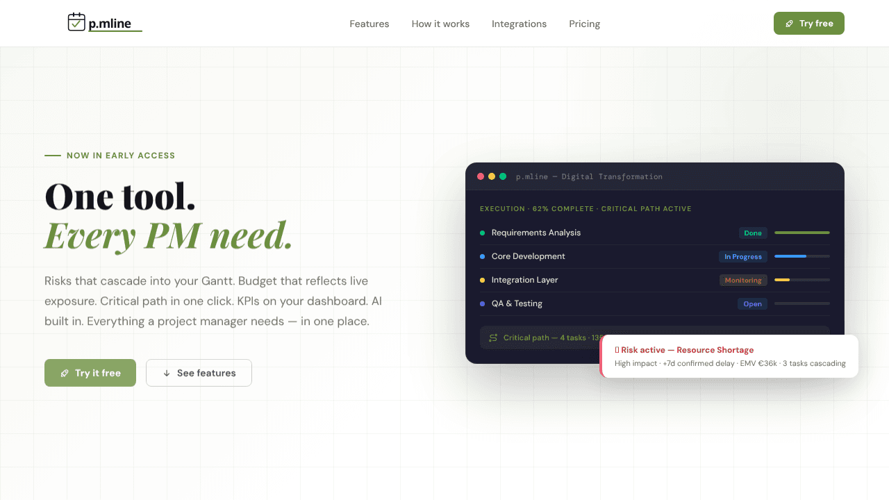 Project Management, Finally Connected website screenshot