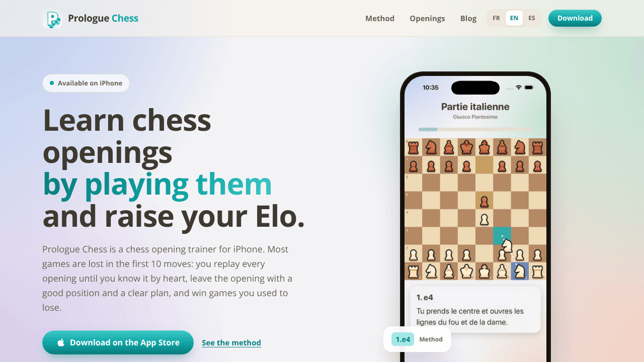 Prologue website screenshot