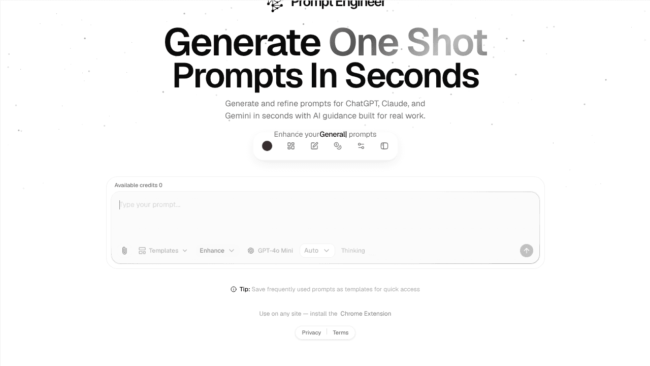 Prompt Engineer website screenshot