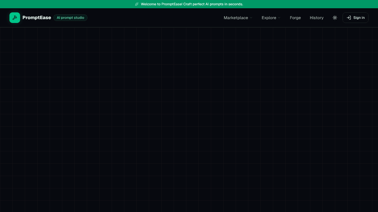 PromptEase website screenshot