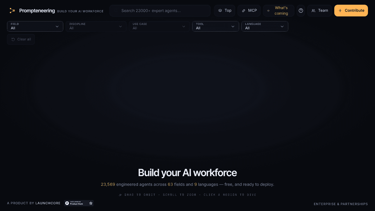 Prompteneering website screenshot