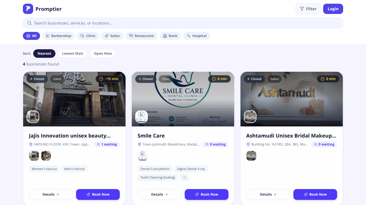 Promptier website screenshot