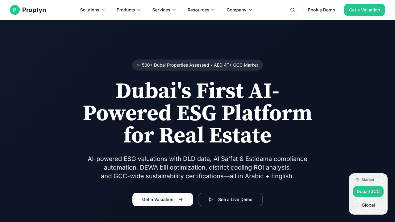 Proptyn AI website screenshot