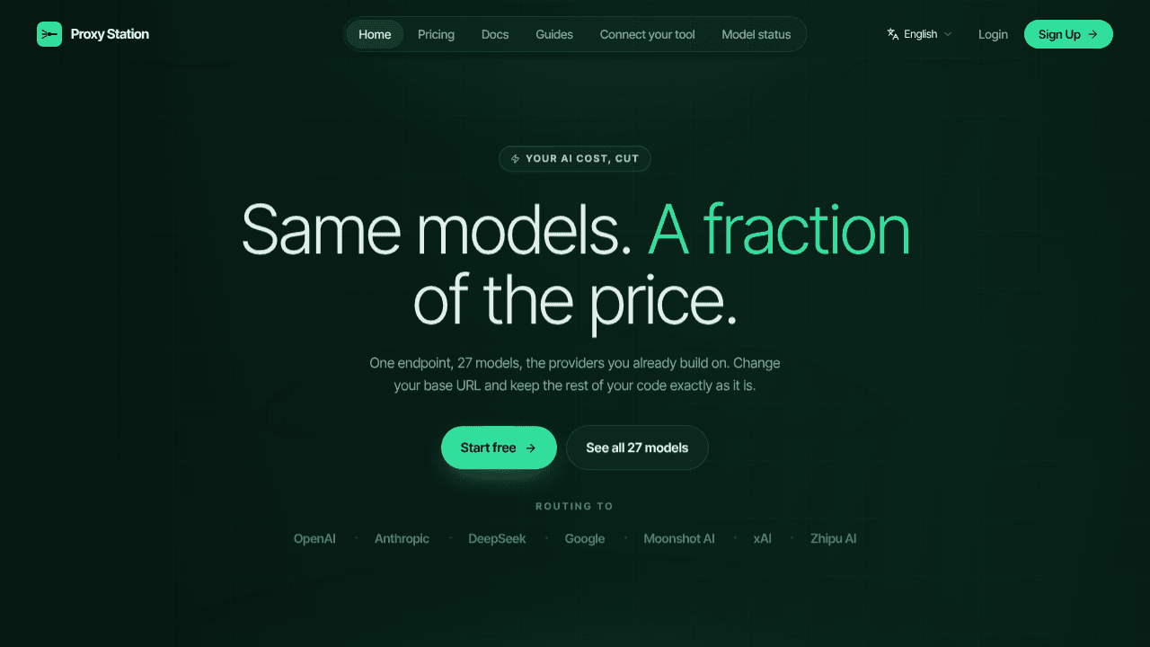 Proxy Station website screenshot
