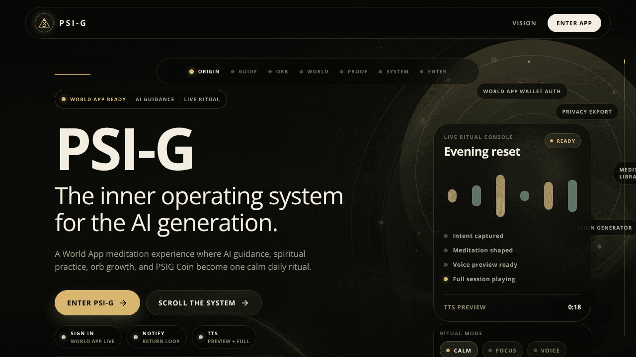 PSI-G website screenshot
